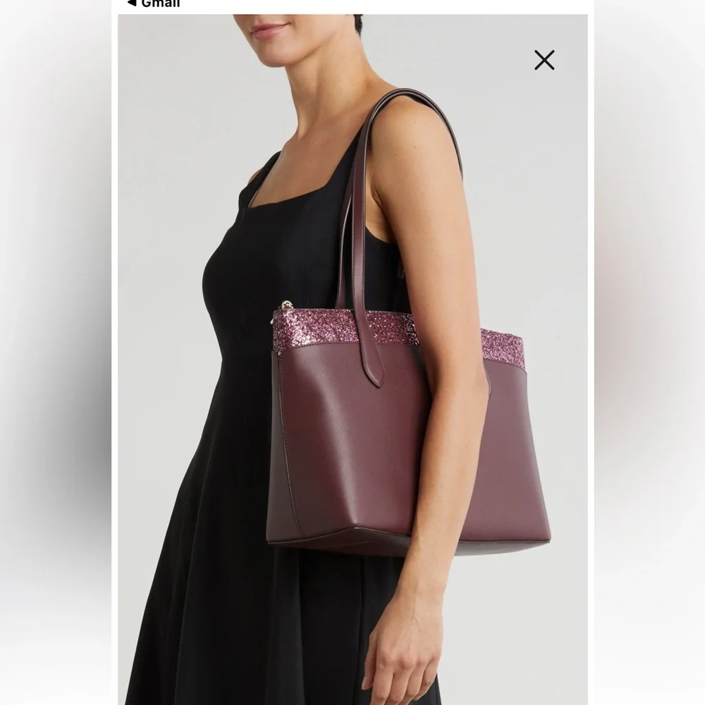 Kate Spade New York Flash Glitter Tote, NWT